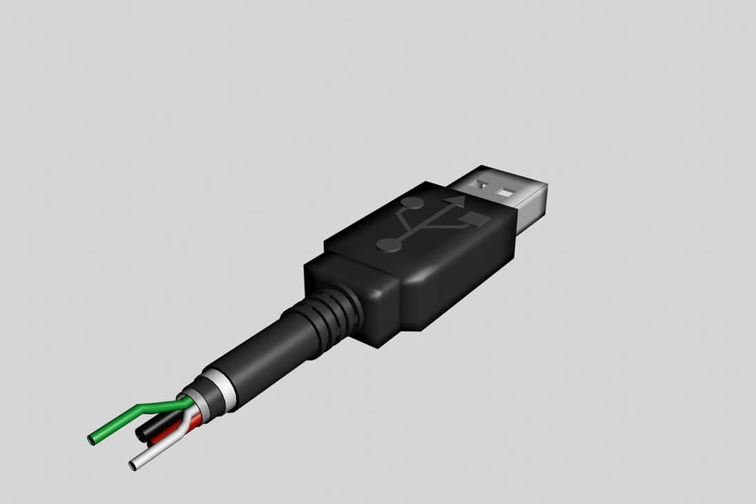 USB Cable render 1 by RunDownThatGuy on DeviantArt