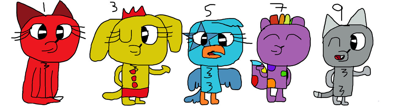 Numbeblocks Animals Odds Numberblocks as Animals by StellaCat7 on DeviantArt