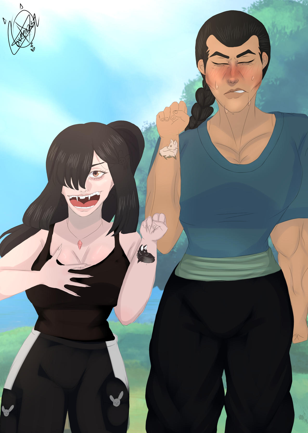 Retsu kaioh x bianet by CarmelitaTd on DeviantArt