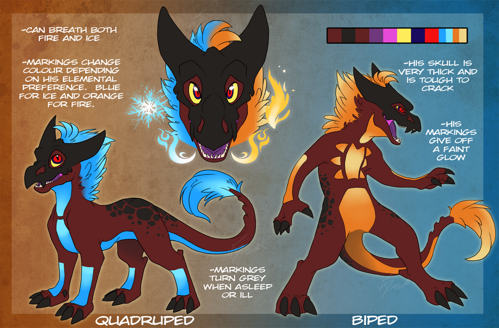 Draw To Adopt Fire And Ice Dragon Closed By Absolutedream On Deviantart