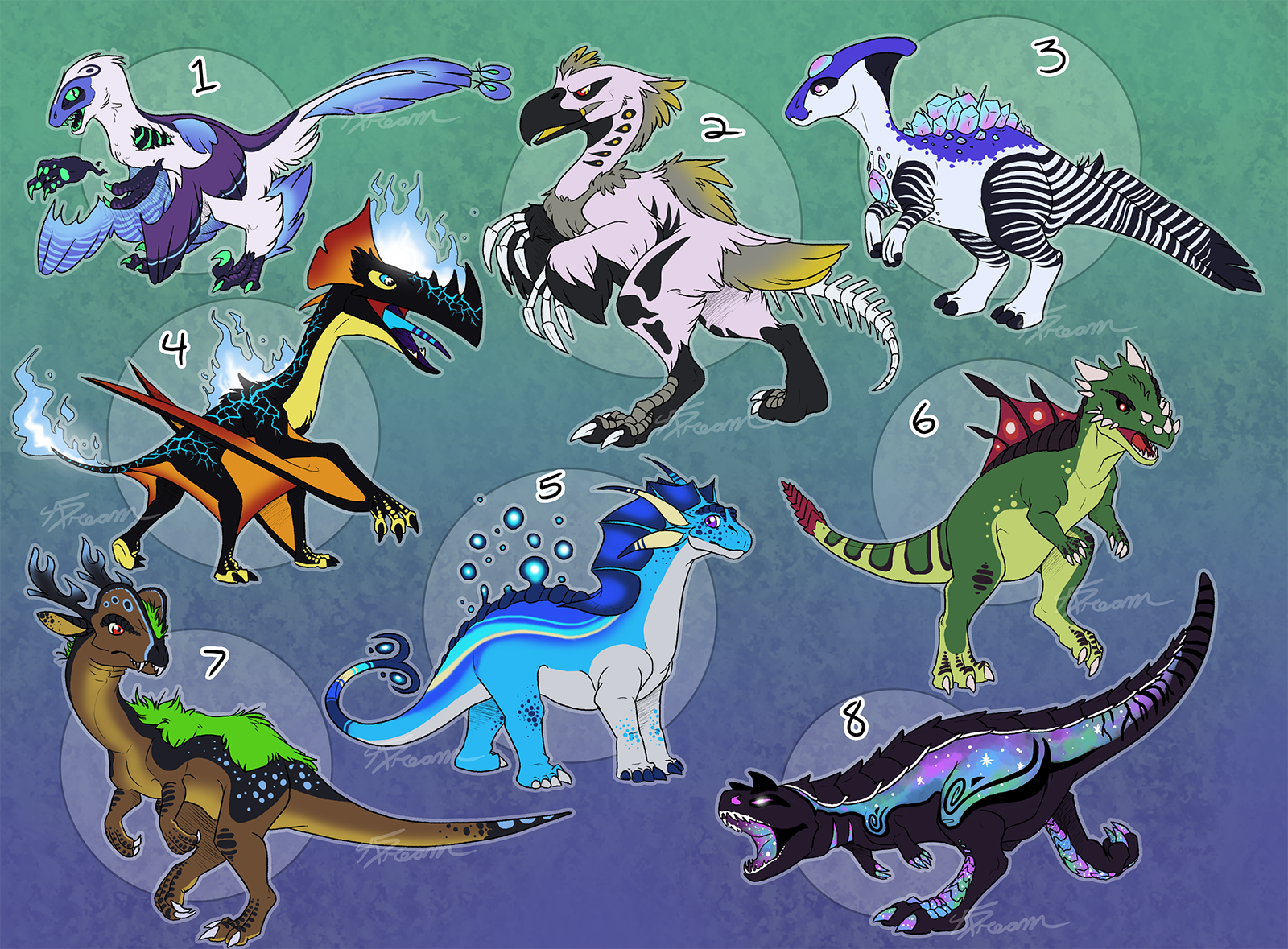 Fantasy Dinosaur Adoptables - CLOSED