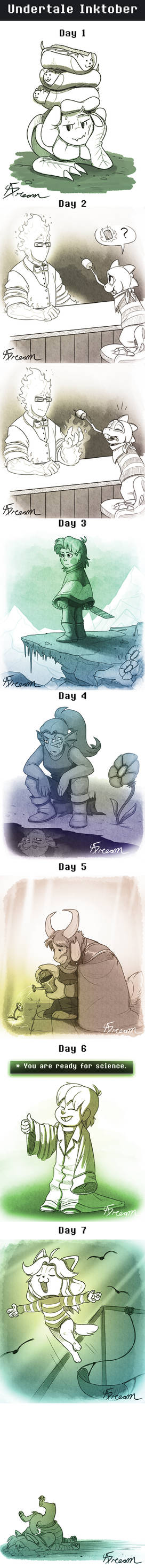 Undertale Inktober: Week 1 by AbsoluteDream