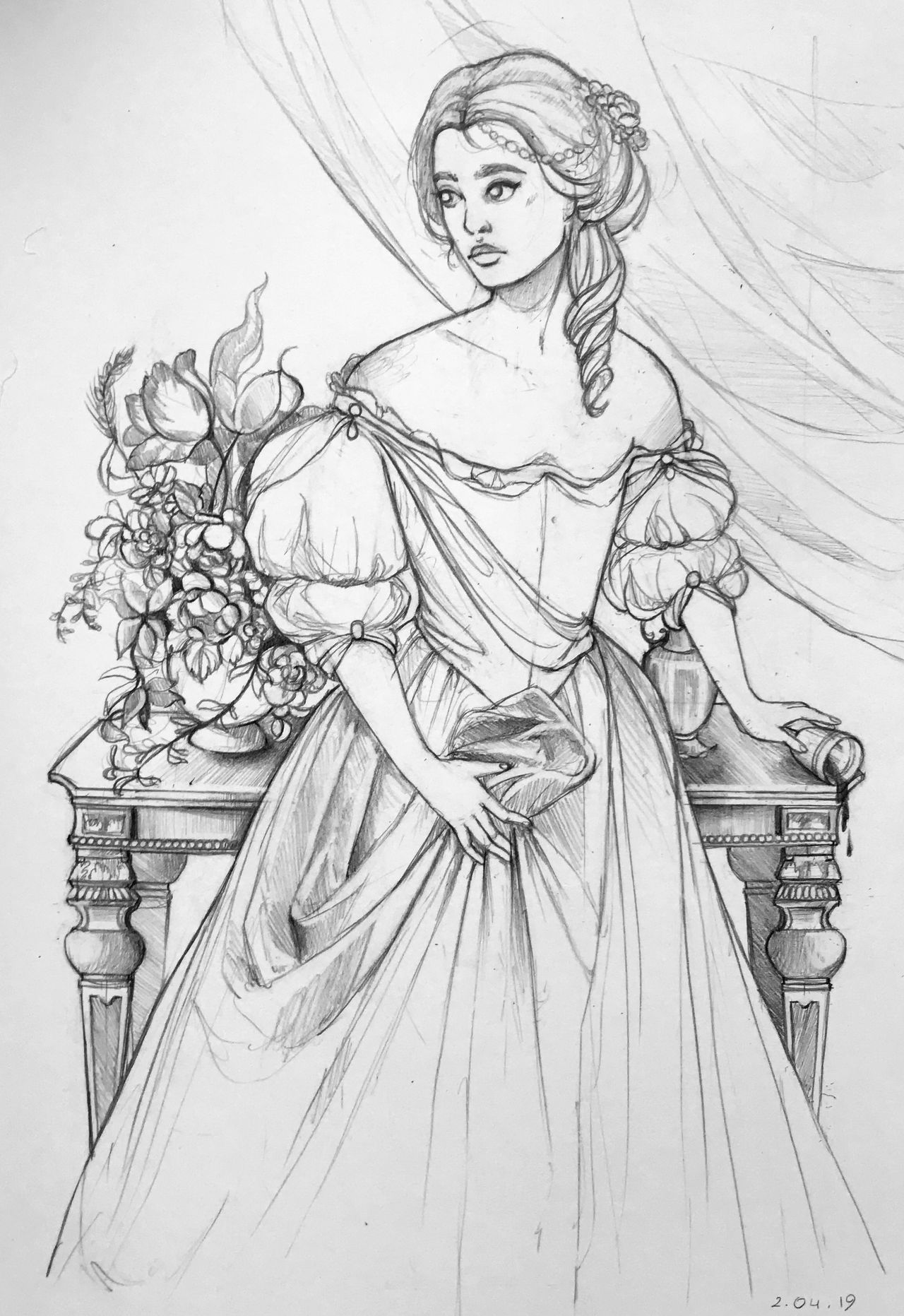 Baroque lady by Mahfiruze on DeviantArt