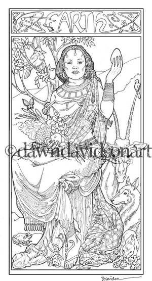 WIP - art nouveau Earth
