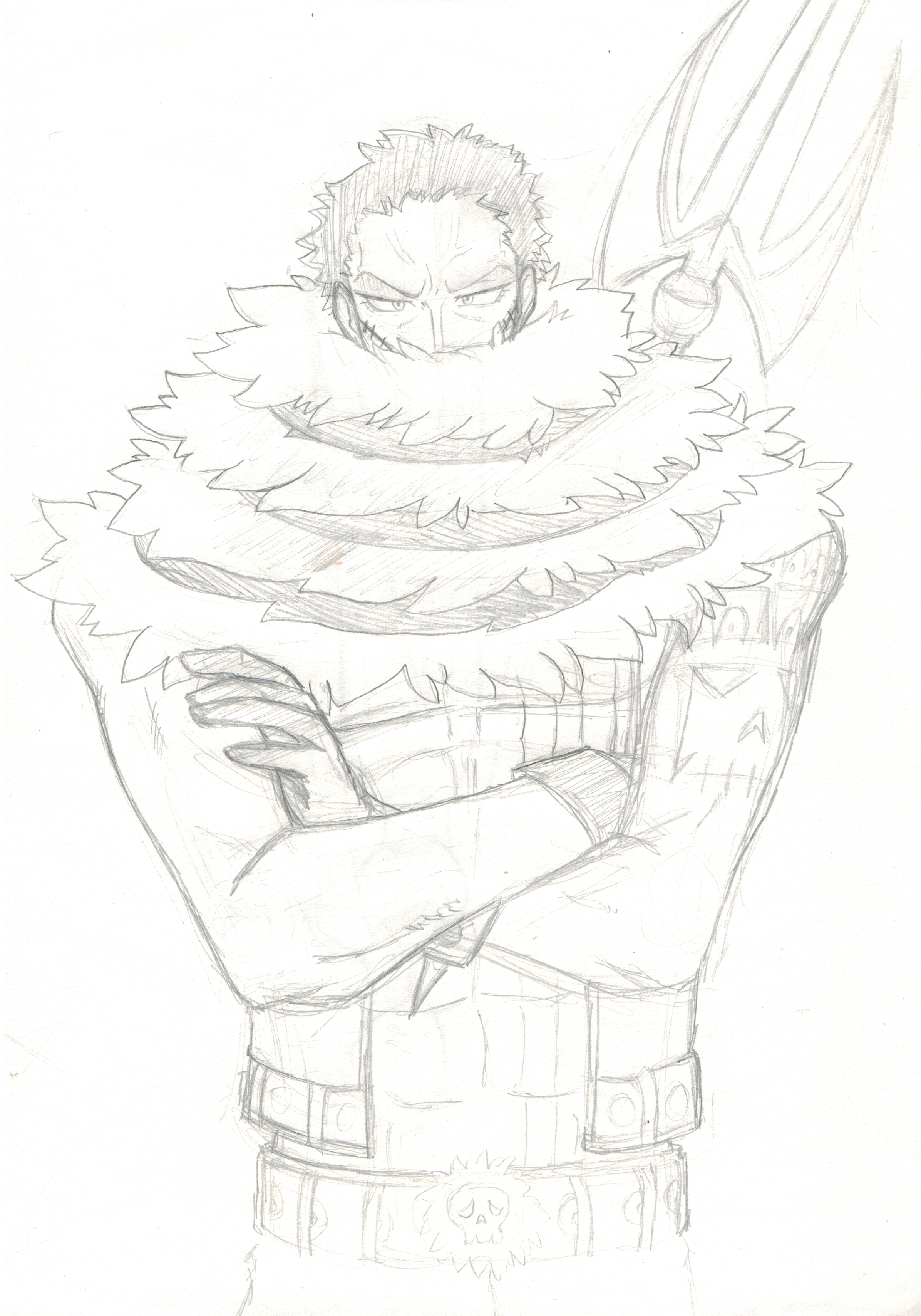 I drew Katakuri :) [sketch/lineart etc on other slides] : r/OnePiece