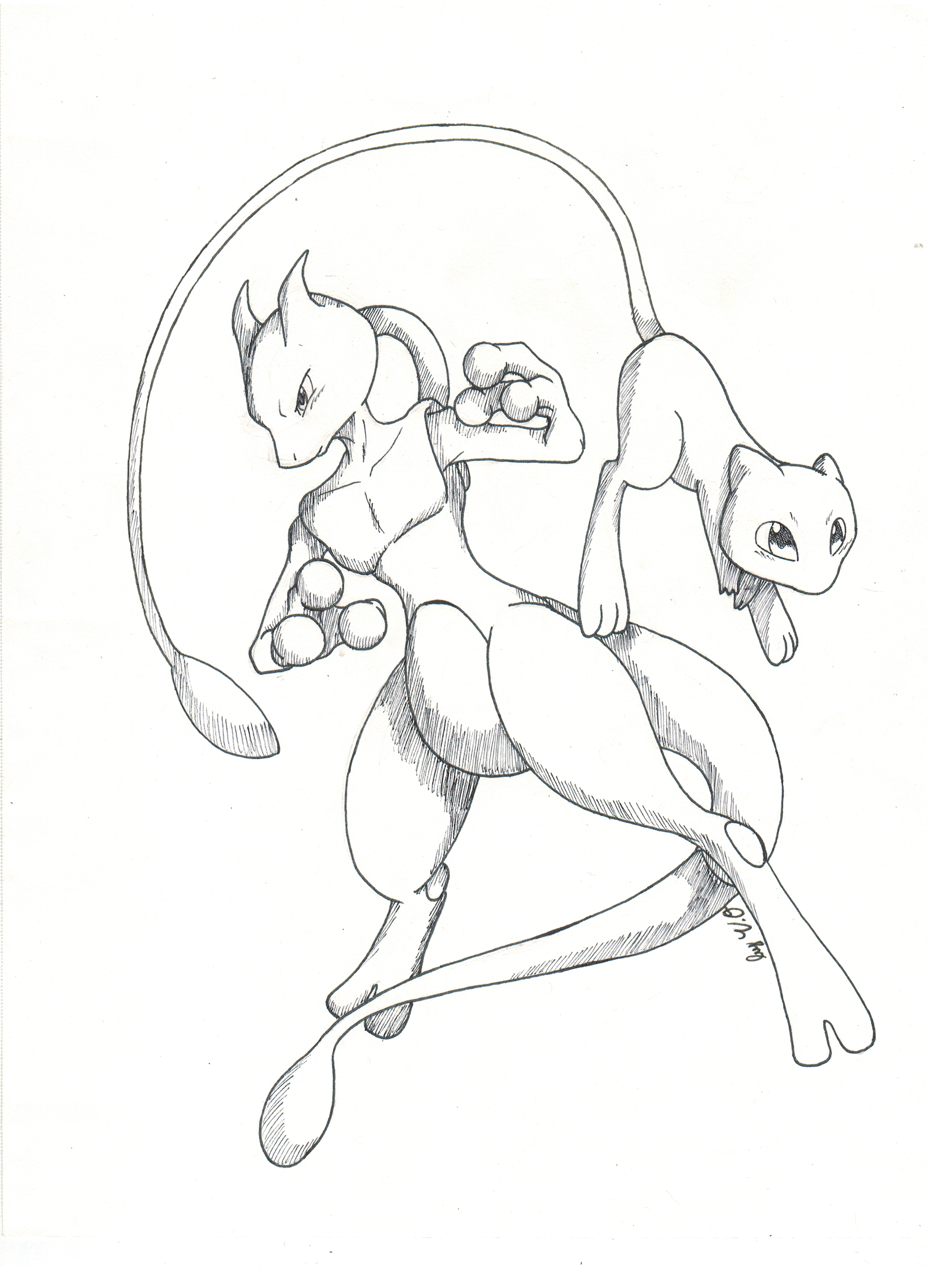 Mew & Mewtwo By Itsbirdy  Pokemon drawings, Pokemon sketch, Pokemon mewtwo