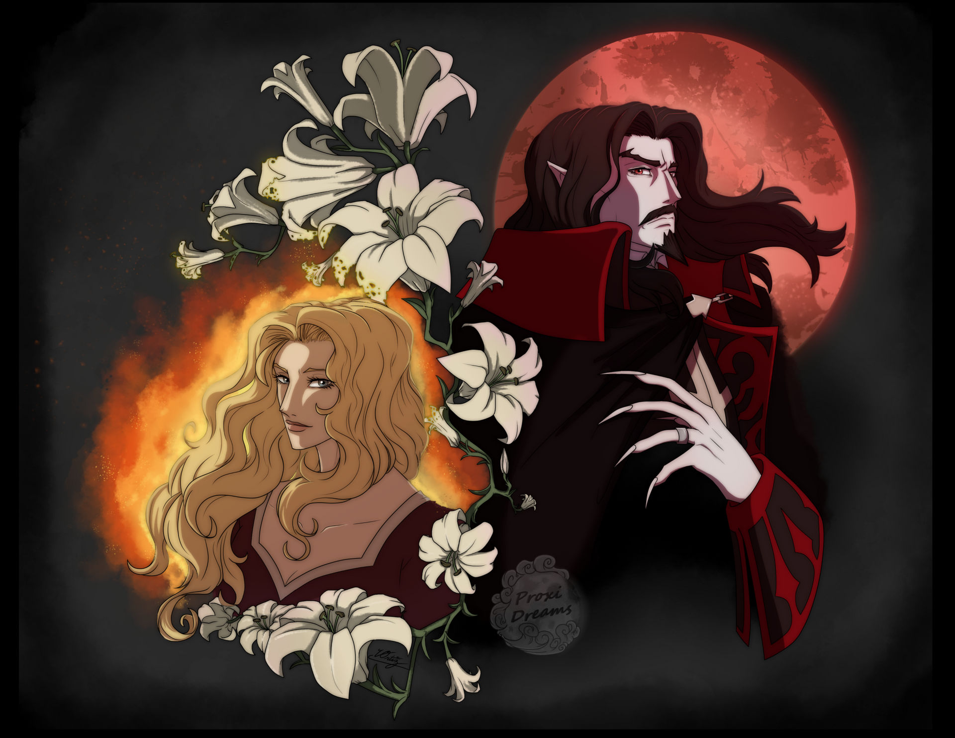Castlevania Fanart - Lilies for Tepes by Proxamina on DeviantArt