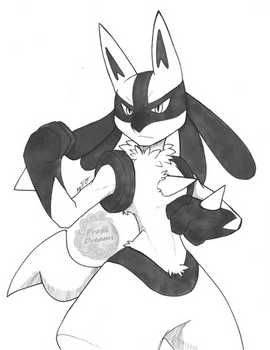 Pokemon fanart- Lucario penart