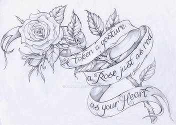 rose with script