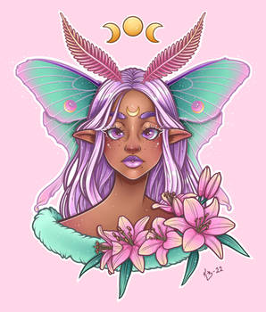 Moth Fairy Girl
