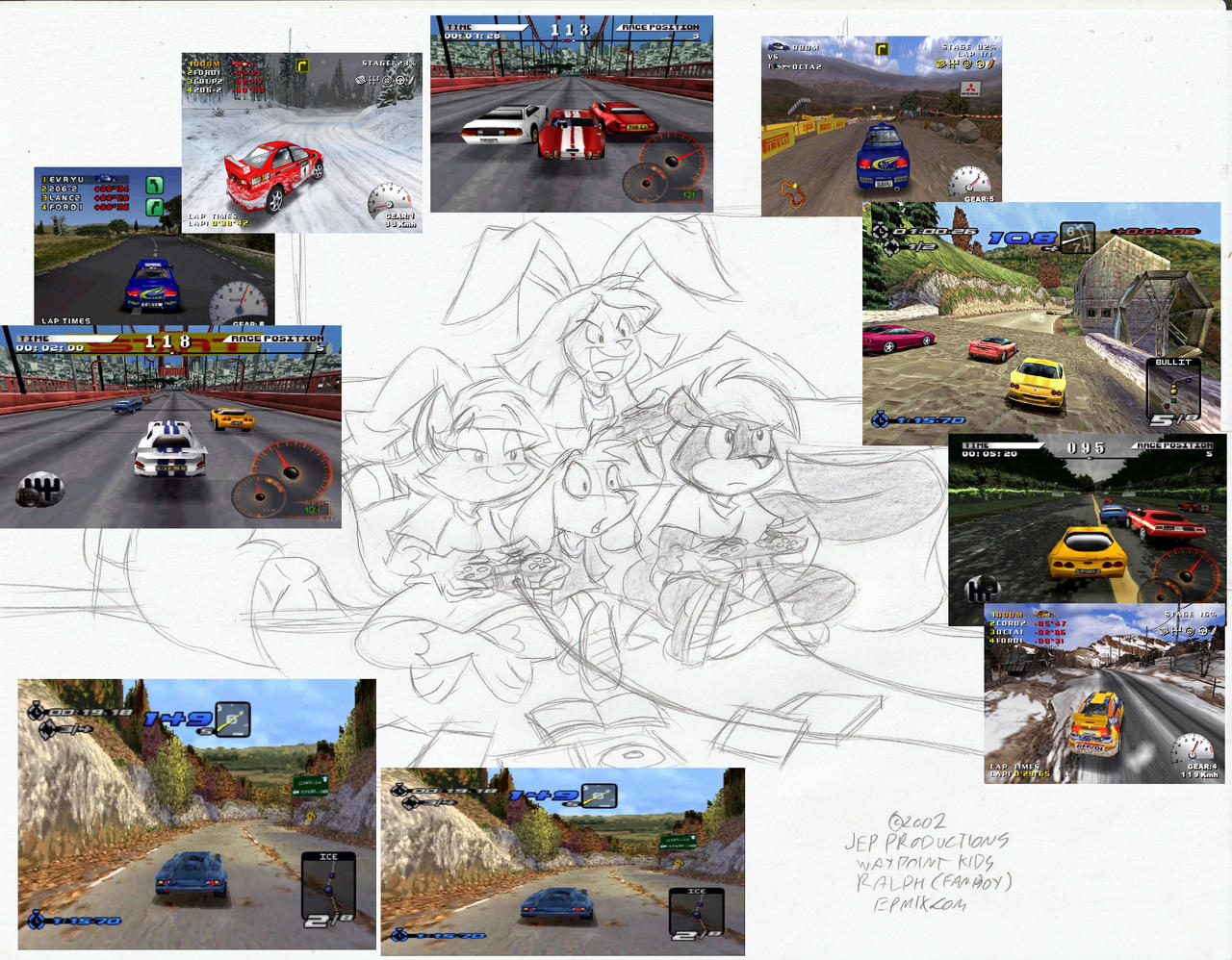 Ps1 Racing Kids Andus - The Kids Playing PS1 Racing Games Poster by EPMIXForever on ...