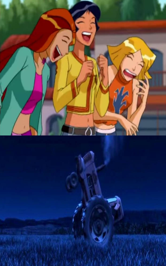 Sam,alex And Clover Laughing At A Tractor Tipping by ...