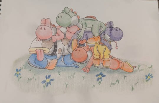 Yoshi Sleep pile