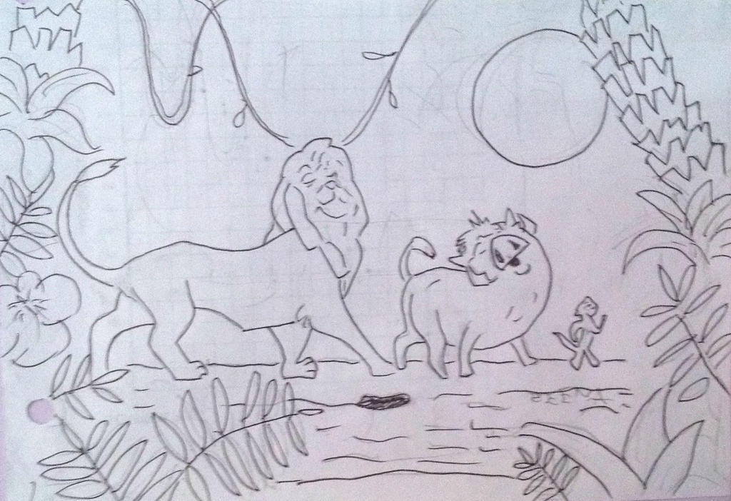 Lion King Pencil Drawing By Polka Dot Elephant On Deviantart
