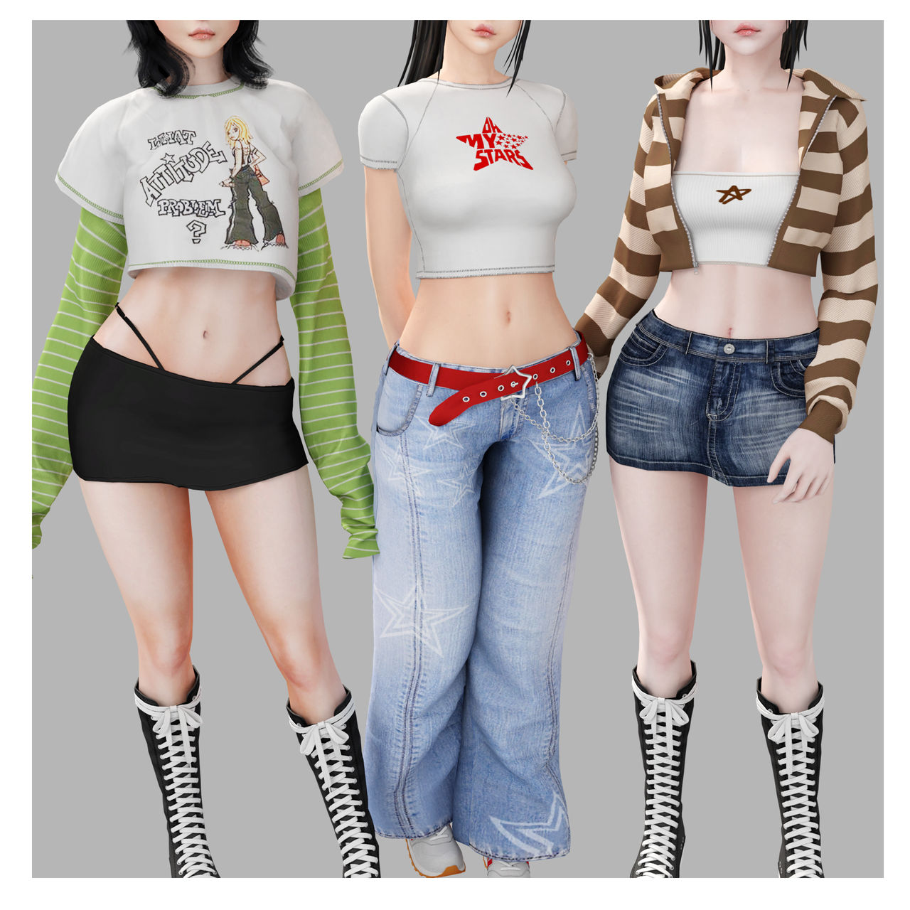 Cute Basic Player Model Basic girl set by babyetears on DeviantArt
