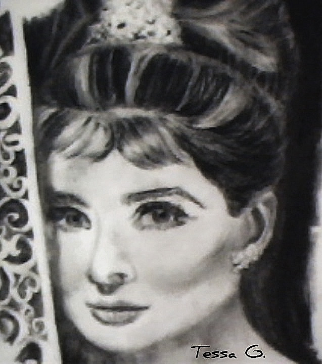 Charcoal Audrey Hepburn