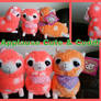 Applause Cute and Cuddly Alpacas Bright Orange