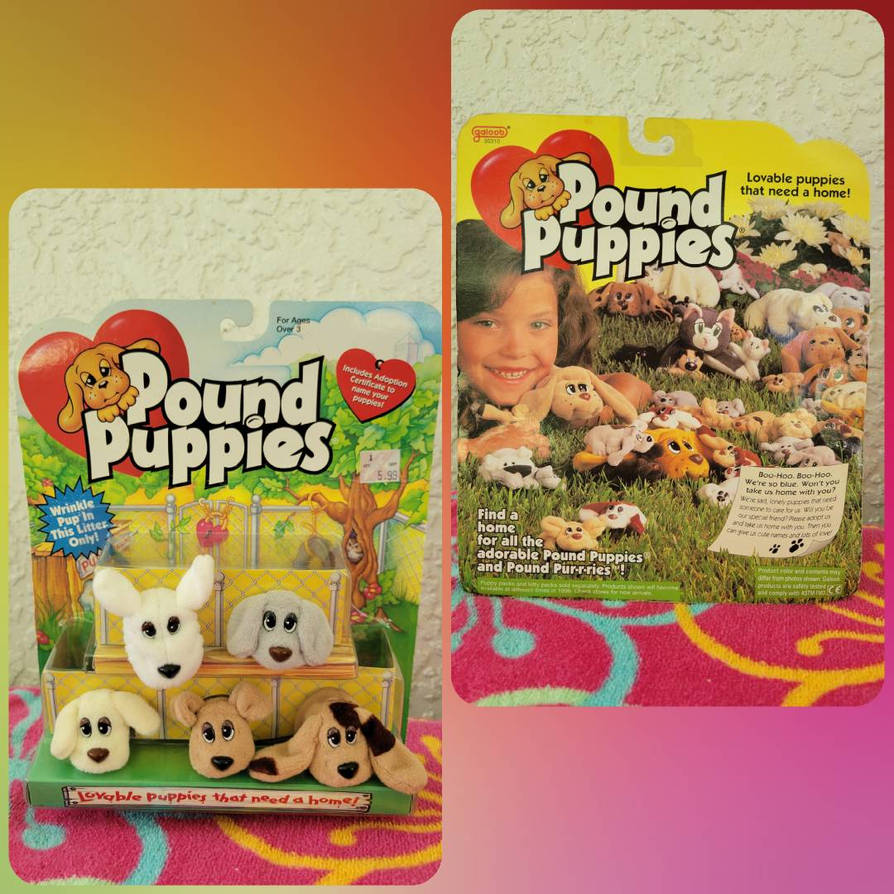 Galoob Pound Puppies 5 pack with wrinkle pup by Vesperwolfy87 on DeviantArt
