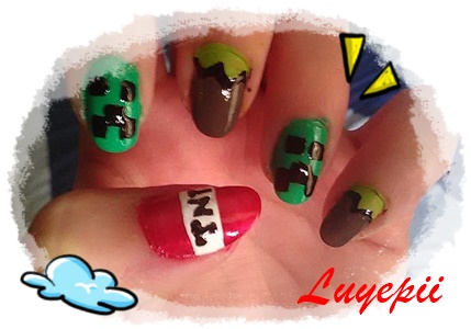 Nails art Minecraft