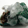 Baryte with Malachite