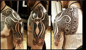 Greek Swastika shoulderpiece