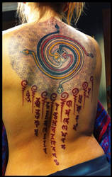 Gayatri mantra tattoo by NorthernBlack