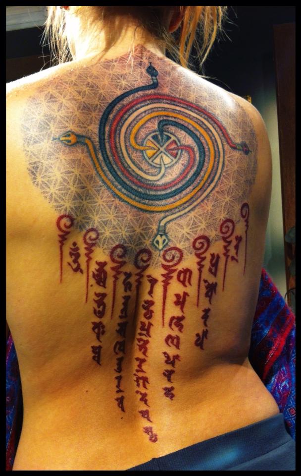 Gayatri mantra tattoo by Meatshop-Tattoo