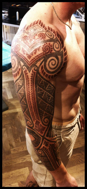 Celtic and bali inspired sleeve