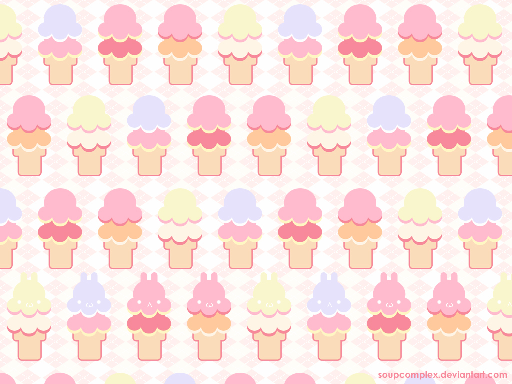 ice cream wallpaper-now cuter by hellohappycrafts on DeviantArt