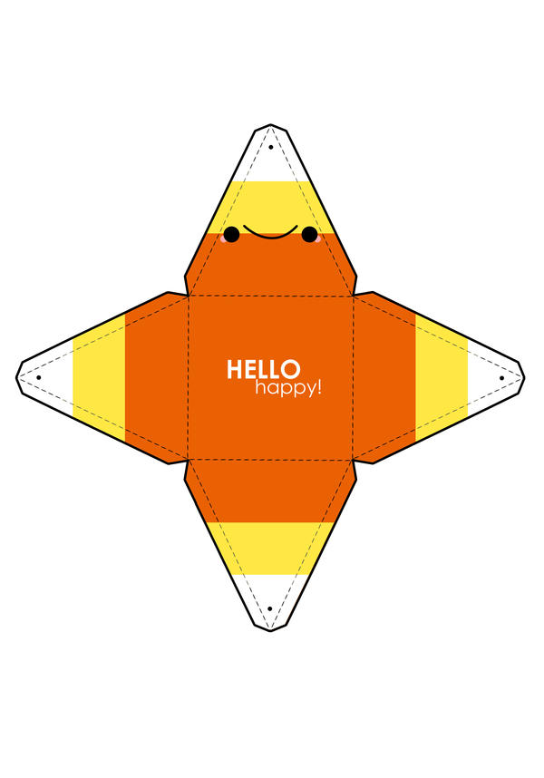 Candy Corn Box Template