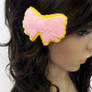 Pink n Yellow Bow Hair Clip
