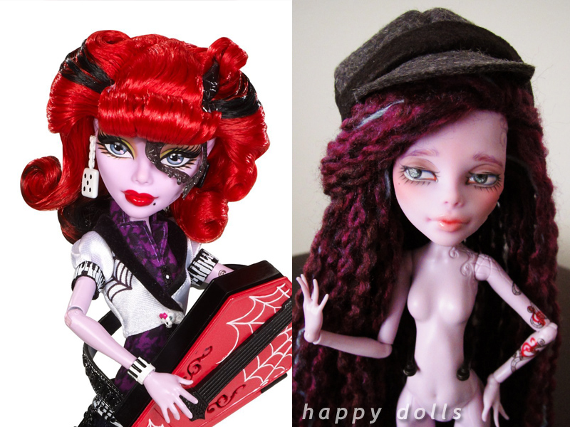 Monster high operetta repaint reroot before-after