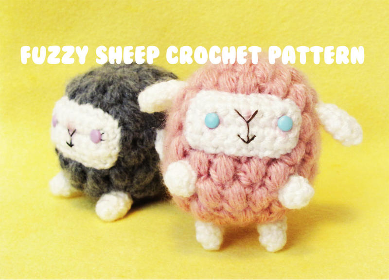 cute n kawaii fuzzy sheep - crochet  pattern PDF