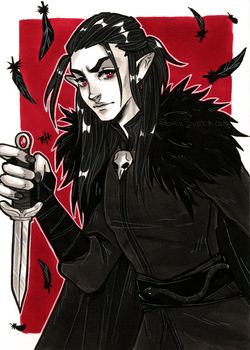 inktober 2019 - day 8 (vax'ildan - critical role)