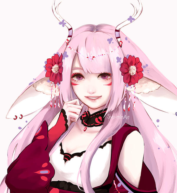 Crimson bunny bust commission sample by Syu-mln on DeviantArt