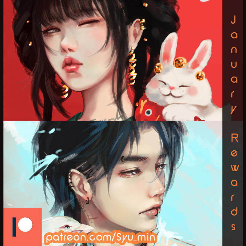 Patreon January Rewards by Syu-mln on DeviantArt