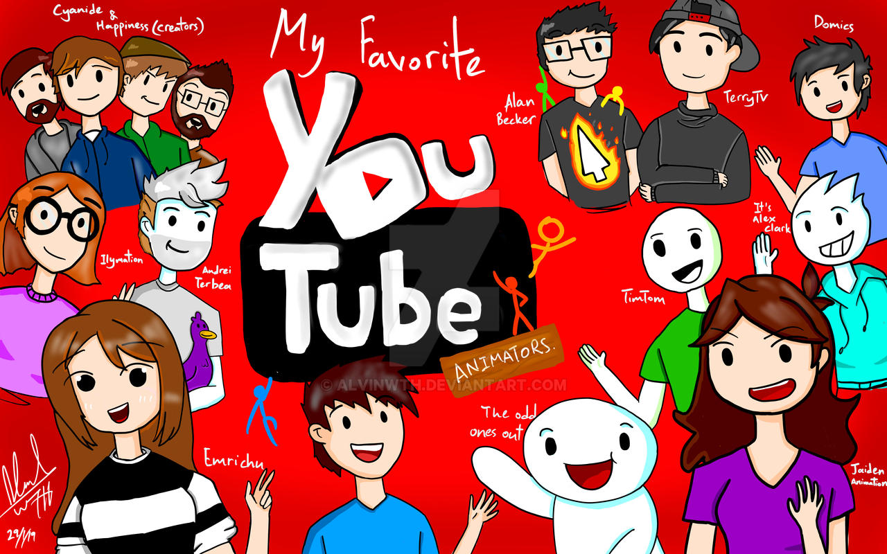 Youtube Animators My favorite YouTube animators. by AlvinWTH on DeviantArt
