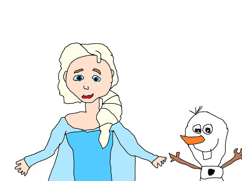 Elsa Olap Elsa and Olaf by Simpsonsfanatic33 on DeviantArt
