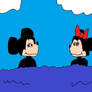 Mickey and Minnie Skinny Dipping