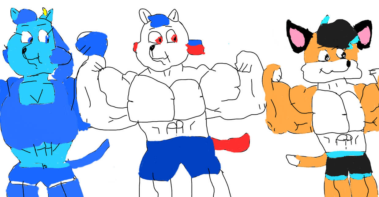 Buff Candid Trio by Simpsonsfanatic33 on DeviantArt