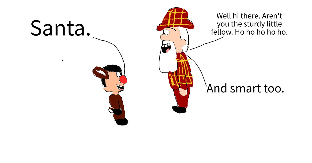 Rudolph meets Santa by Simpsonsfanatic33 on DeviantArt
