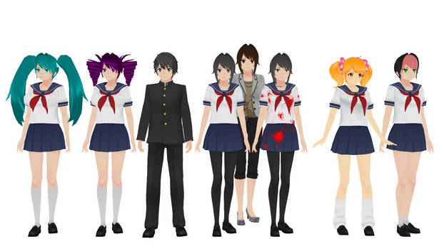 MMD Yandere Simulator Models