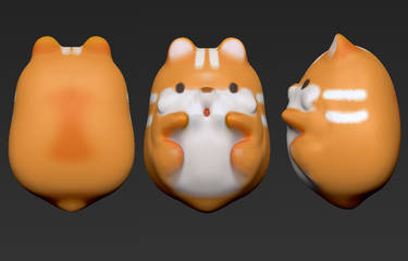 Zbrush 3D Sculpt - IBloom Squishy Pom Pom Hamster