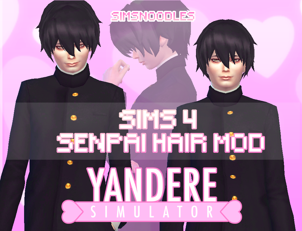 Sims 4 Yandere Simulator - Senpai Hair DOWNLOAD by xxSnowCherryxx on  DeviantArt