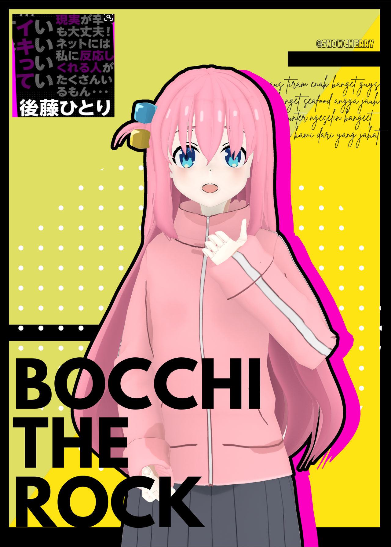 1pc 58mm cartoon Hitori Bocchi's ○○ Lifestyle cos Bocchi Hitori