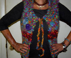 Rustic Rainbow Hippie Vest