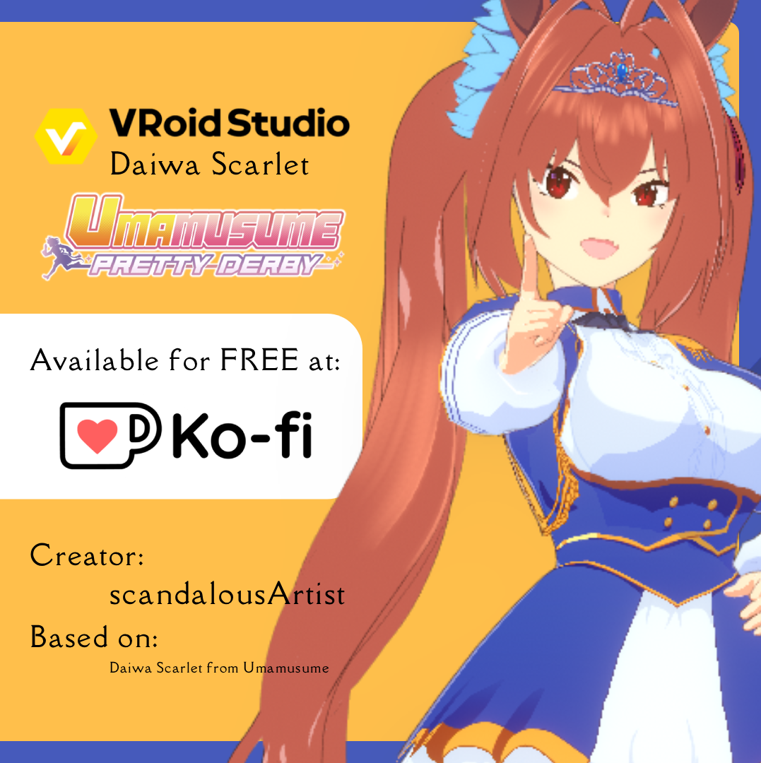 scandalousArtist @scandalouser 【VROID: Model】FAN-MADE Daiwa Scarlet preview