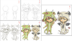 Step By Step - Chibi Dragon