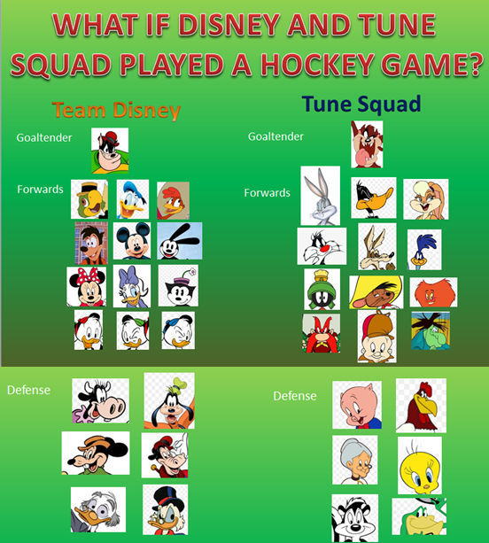Team Disney Stack Team Disney vs Tune Squad in Hockey by cwoods1997 on DeviantArt