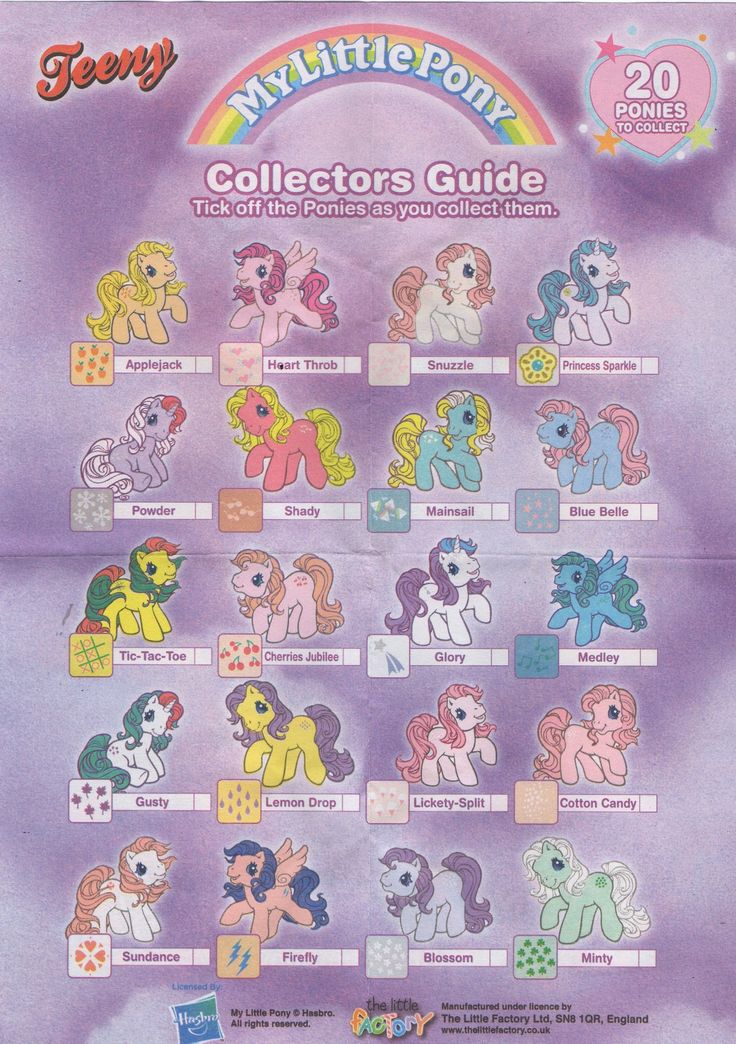 The Original My Little Pony Names